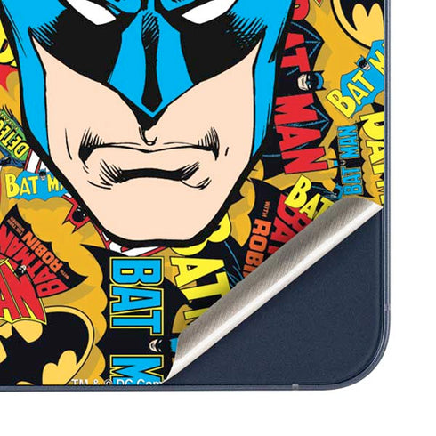 DC Comics Batman Mask Vintage Pattern Galaxy A35 5G Skin